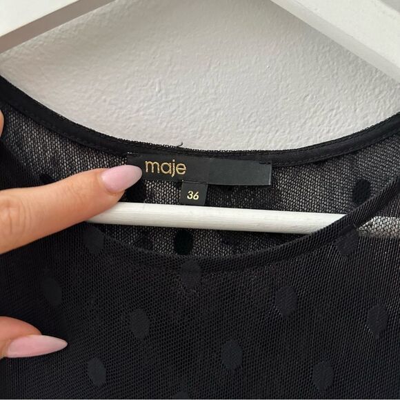 MAJE Glaieuil Black Lace Romper - Picture 7 of 9